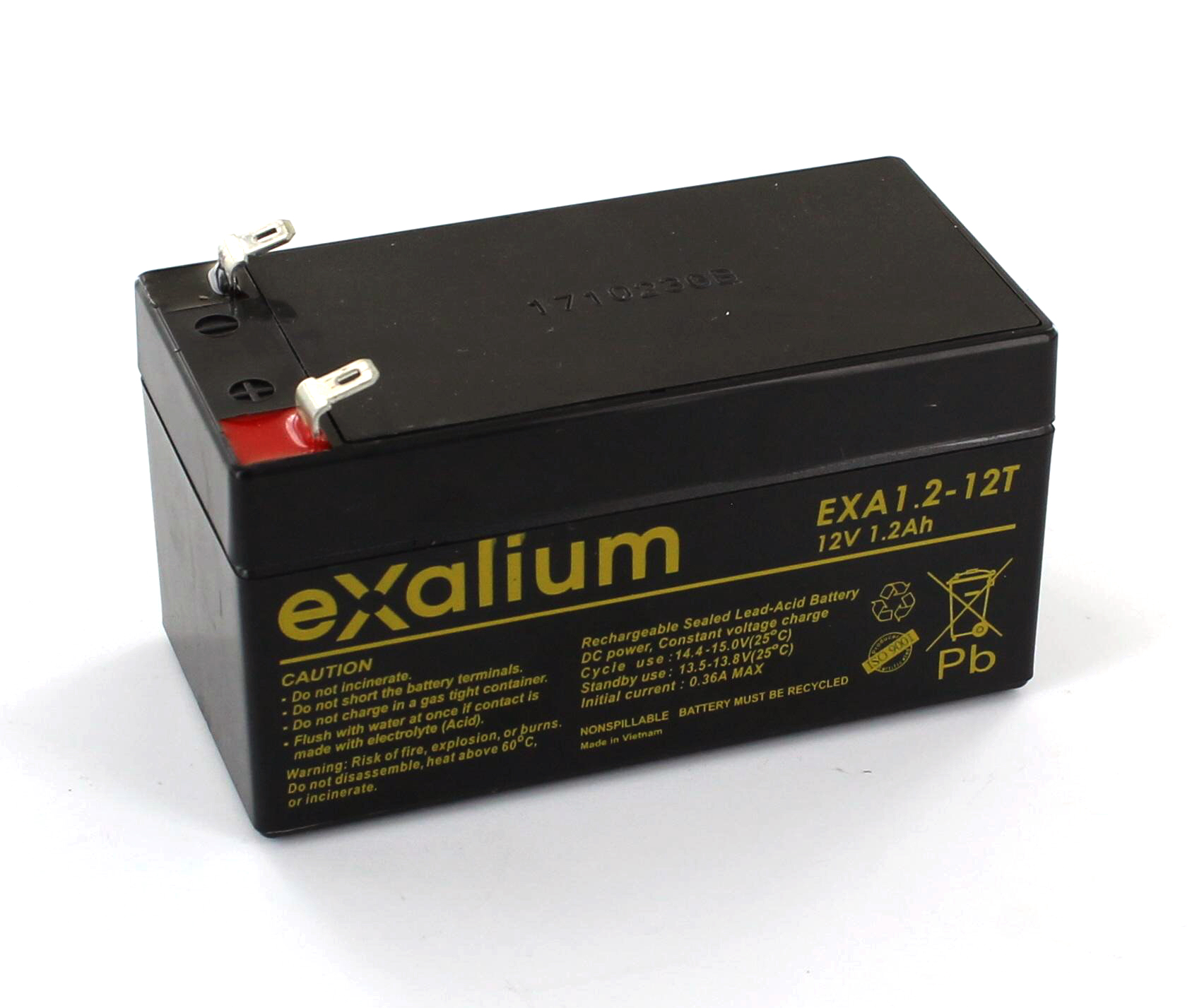 Batería 12V 1.2Ah para respirador Sirio Plus SIARE